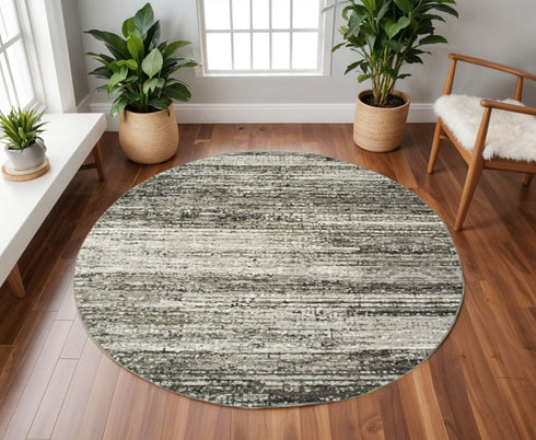 2' X 8' Gold And Slate Abstract Runner Rug